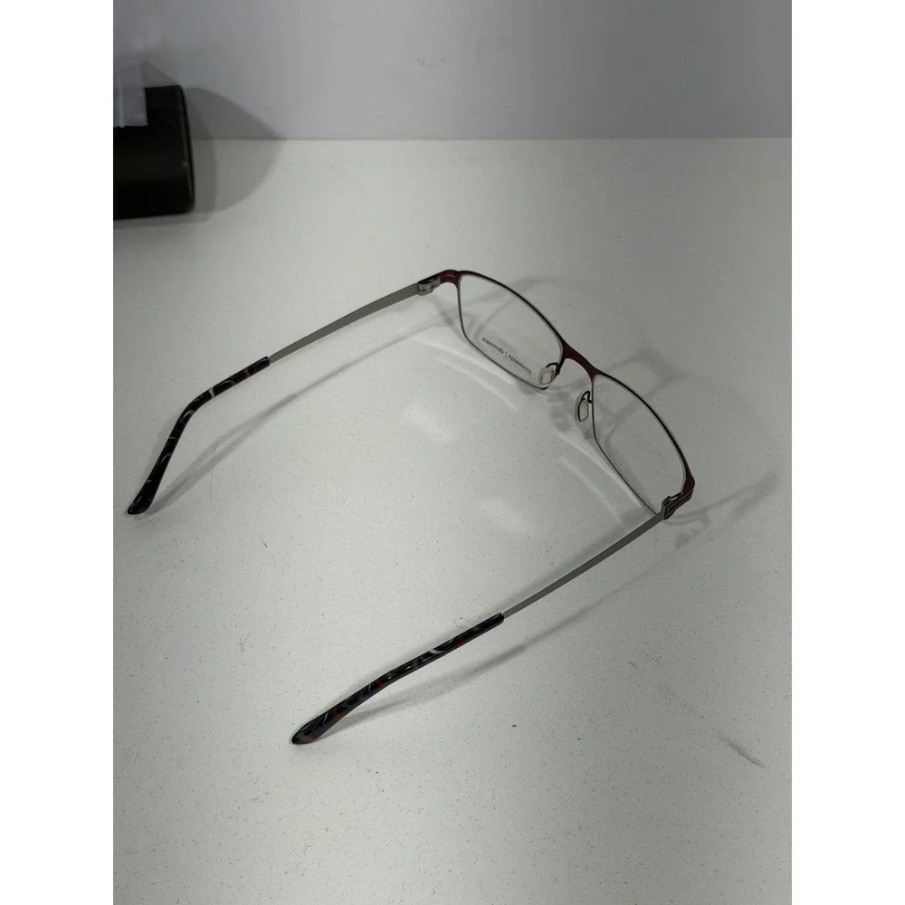 Prodesign‎ Denmark 6128 lilac Silver Rectangular Eyeglass light Frames Japan